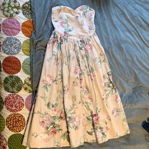 Urban Outfitters Floral Strapless Dress